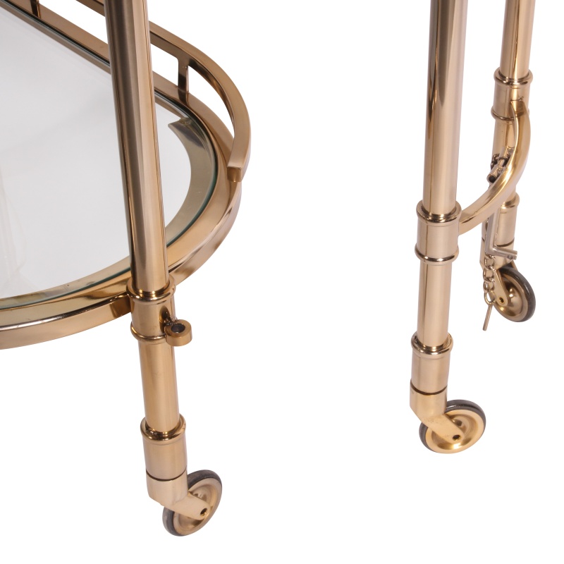 Bar Trolley 83 cm - Goud - Glas & Staal