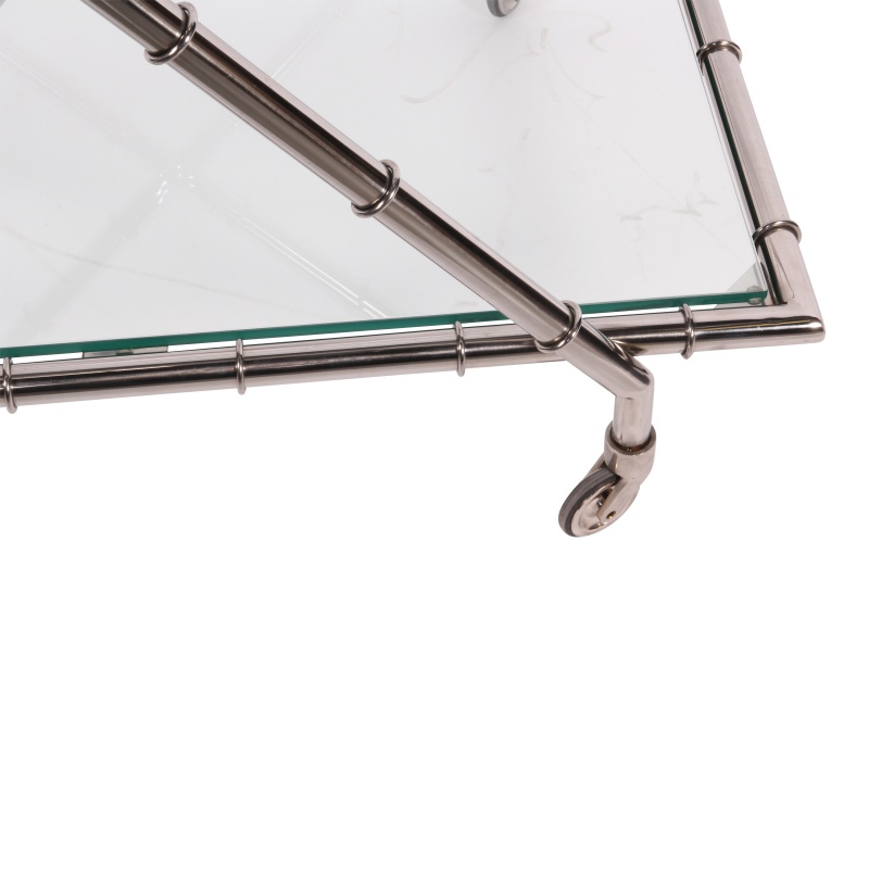 Serveer Trolley 88 cm - Zilver - Glas & Staal