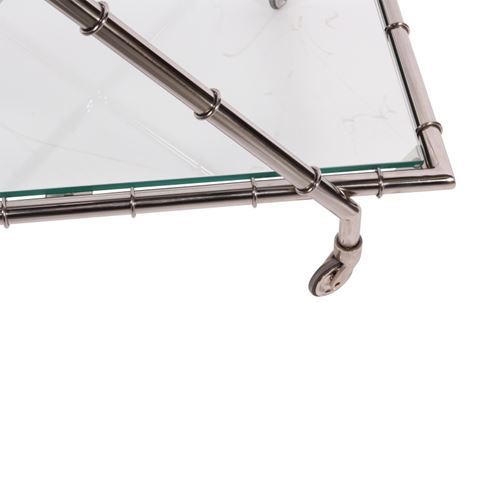 Serveer Trolley 88 cm - Zilver - Glas & Staal