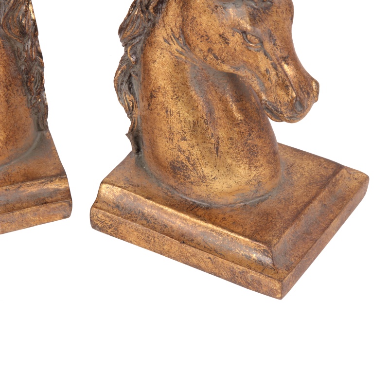 Boekensteun paard resin 17 cm