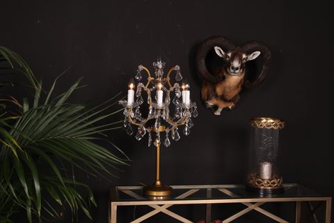 Table Lamp Memphis 85 cm - Gold - Iron & Glass