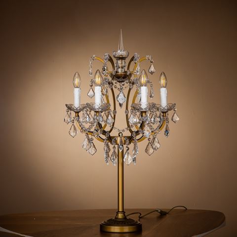 Table Lamp Memphis 85 cm - Gold - Iron & Glass
