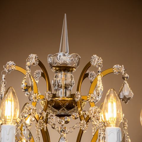 Table Lamp Memphis 85 cm - Gold - Iron & Glass