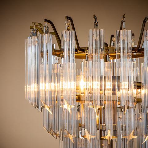 Tafellamp Ariana 57 cm - Gold - Iron & Glass
