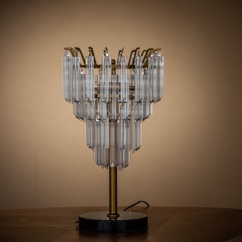 Tafellamp Ariana 57 cm - Gold - Iron & Glass