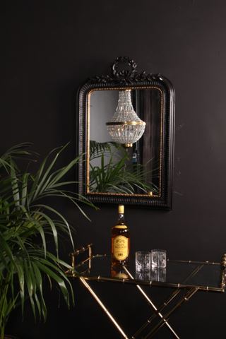 Spiegelwand Holz h. 102cm