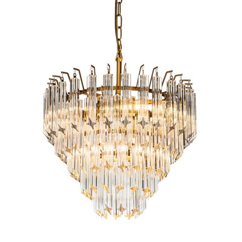 Kroonluchter Ariana 40 cm - Goud - Ijzer & Glas