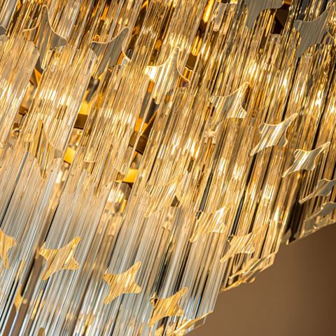 Kroonluchter Ariana 40 cm - Goud - Ijzer & Glas