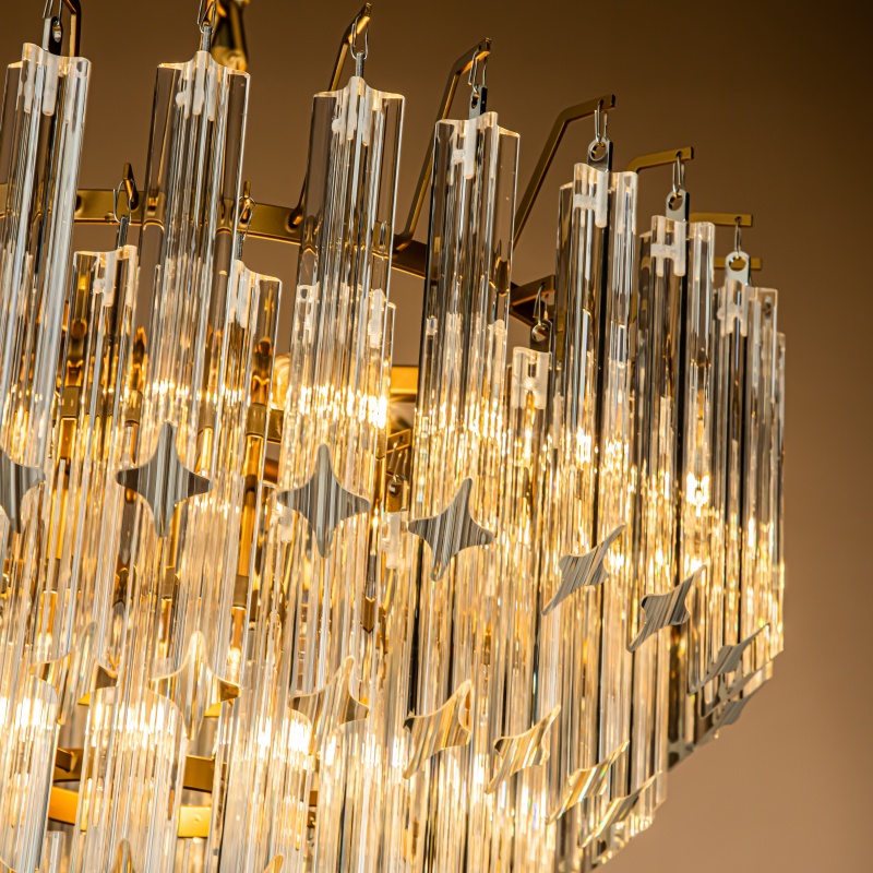 Kroonluchter Ariana 40 cm - Goud - Ijzer & Glas