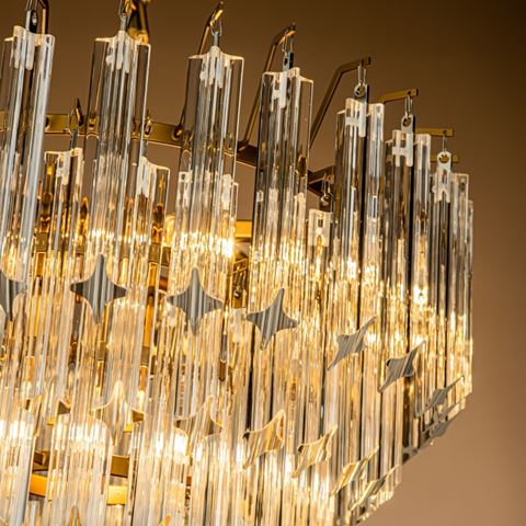 Kroonluchter Ariana 40 cm - Goud - Ijzer & Glas