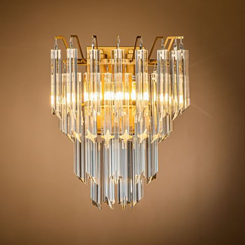 Wall Lamp Ariana 32 cm - Gold - Iron & Glass