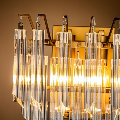 Wall Lamp Ariana 32 cm - Gold - Iron & Glass