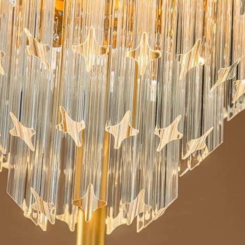 Vloerlamp Ariana 165 cm - Goud - Ijzer & Glas