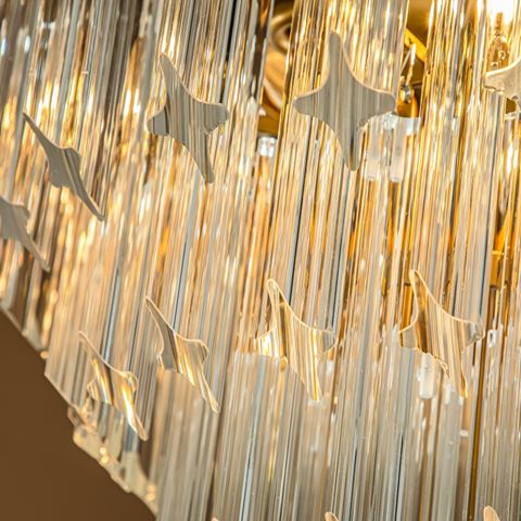 Vloerlamp Ariana 165 cm - Goud - Ijzer & Glas