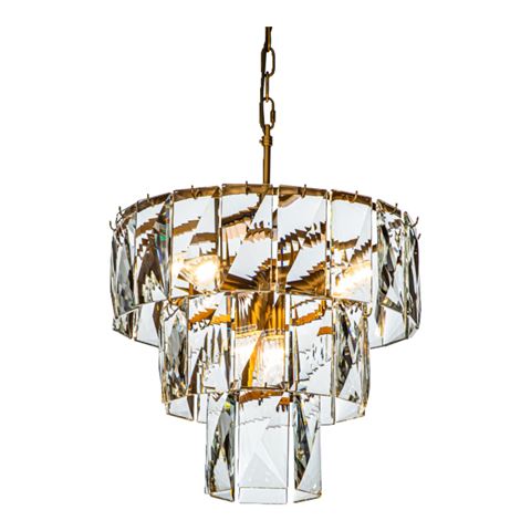 Kroonluchter Basilio 45 cm - Goud - Glas