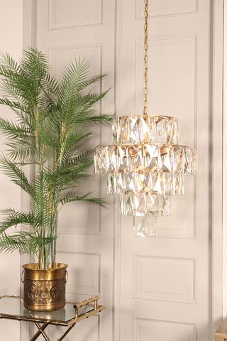 Chandelier Basilio 60 cm - Gold - Iron & Glass