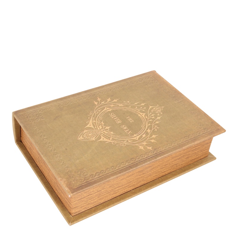 Book Storage Box Silver Swan 27 cm - Green