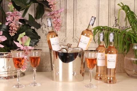 Weinkühler 26 cm - Silber - Messing