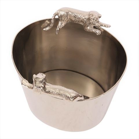 Weinkühler 26 cm - Silber - Messing