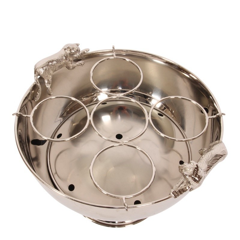 Champagnekoeler 42 cm - Zilver - Koper