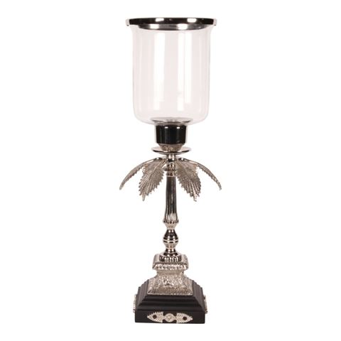 Windlicht 60 cm - Zilver - Koper / Glas