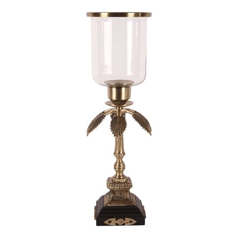 Windlicht 60 cm - Goud - Koper / Glas