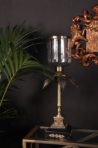 Windlicht 60 cm - Goud - Koper / Glas