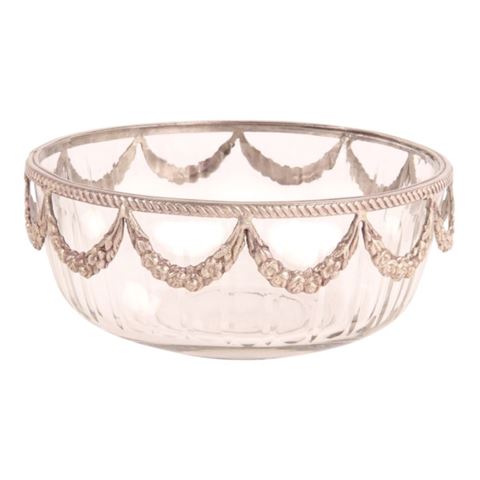 Bonbonnière 20 cm - Zilver - Koper / Glas