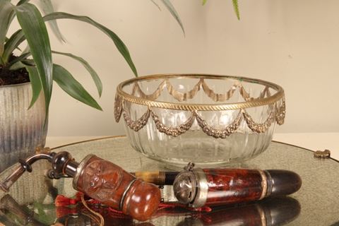 Bonbonnière 20 cm - Zilver - Koper / Glas