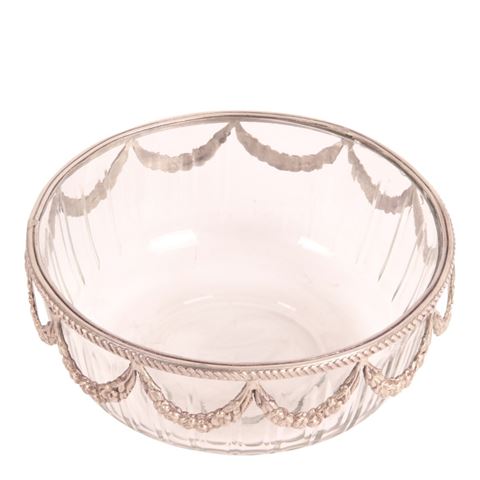 Bonbonnière 20 cm - Zilver - Koper / Glas