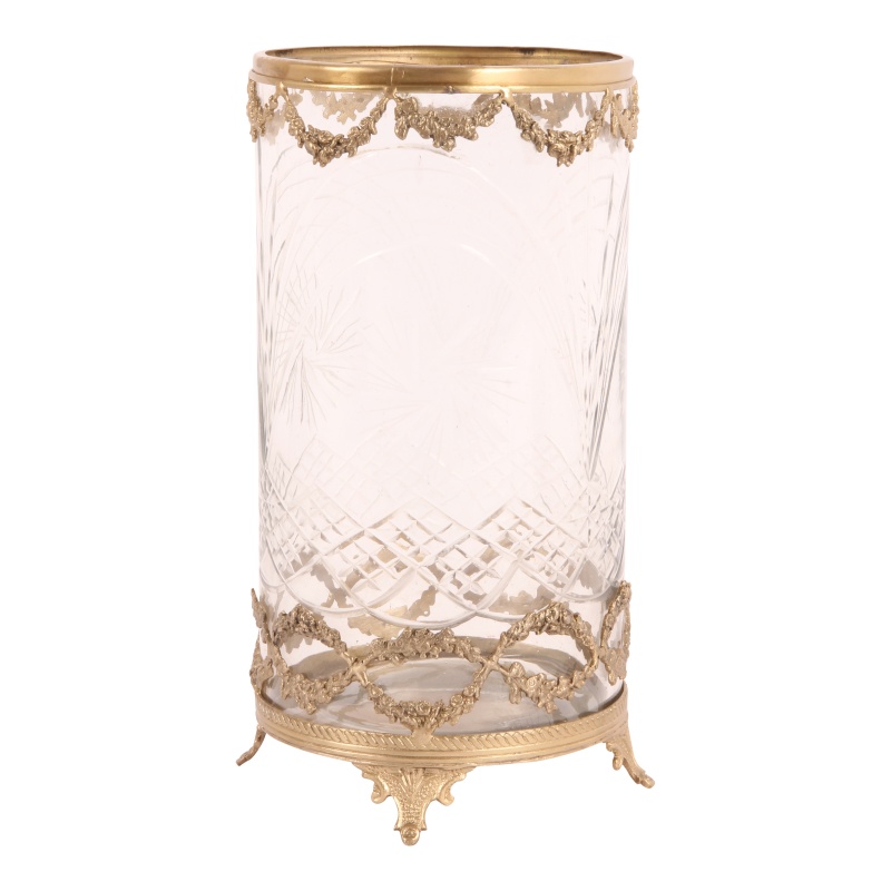 Hurrricane 25,5 cm - Gold - Brass / Glass