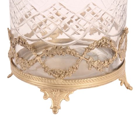 Hurrricane 25,5 cm - Gold - Brass / Glass