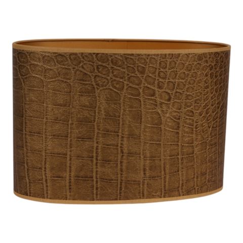 Lampshade 35 cm - Crocodile Print - Gold - Fabric