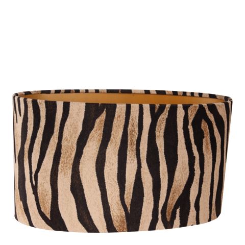 Lampshade 35 cm - Zebra Print - Brown - Fabric