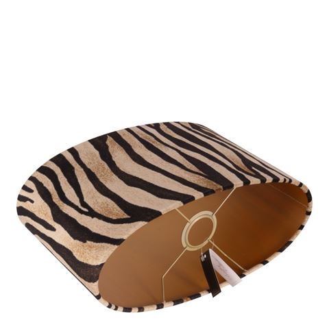 Lampshade 35 cm - Zebra Print - Brown - Fabric