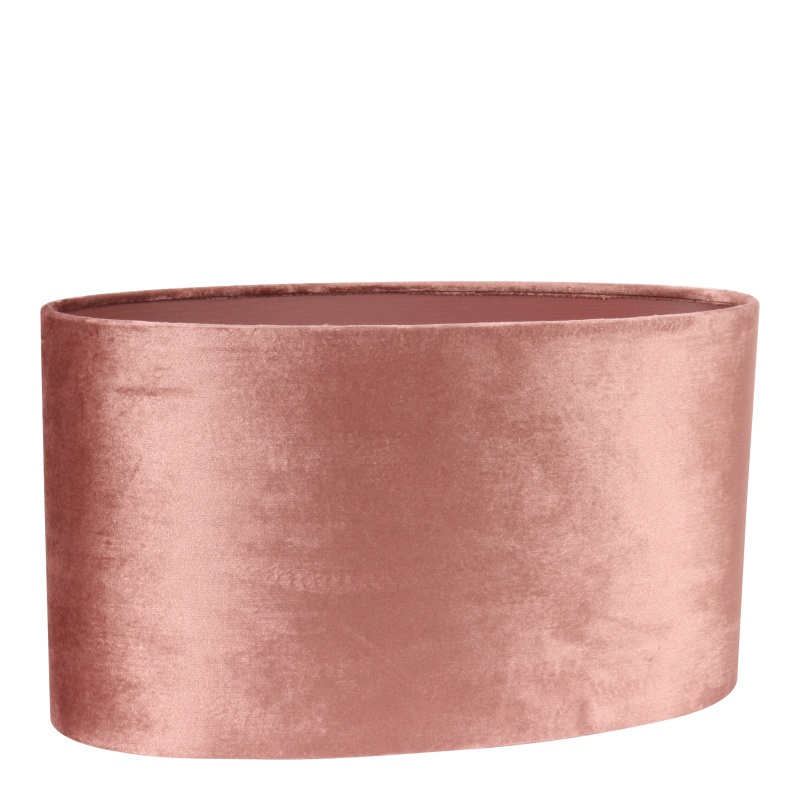 Lampshade 35 cm - Oval - Pink - Fabric