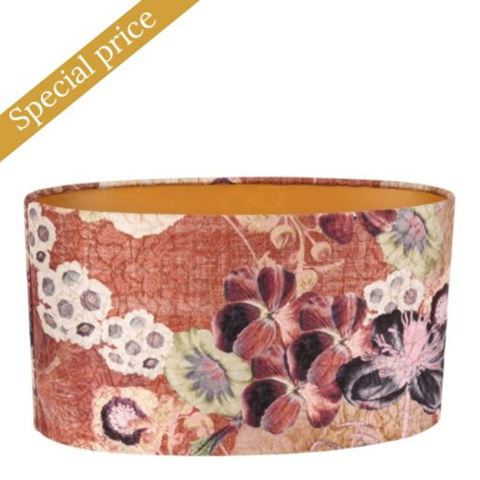 Lampshade 30 cm - Floral Print - Pink - Fabric