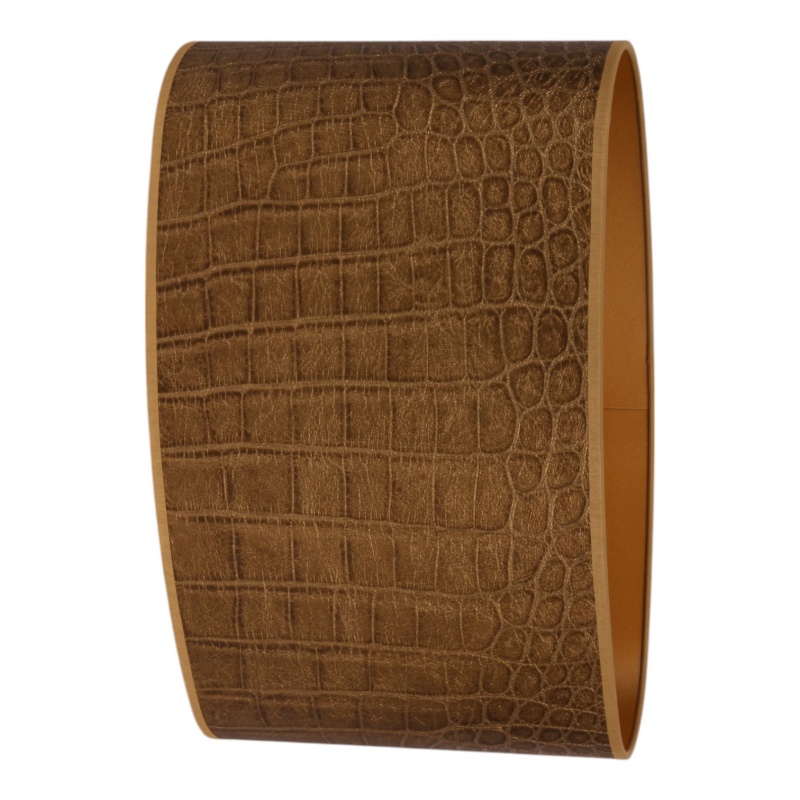 Lampshade 40 cm - Crocodile Print - Gold - Fabric