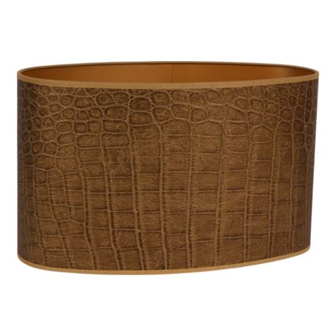 Lampshade 40 cm - Crocodile Print - Gold - Fabric