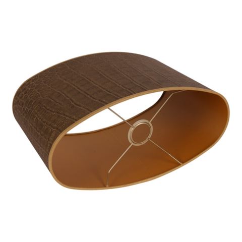 Lampshade 40 cm - Crocodile Print - Gold - Fabric