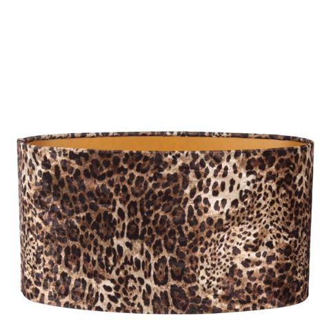 Lampenkap 40 cm - Luipaardprint - Bruin - Stof