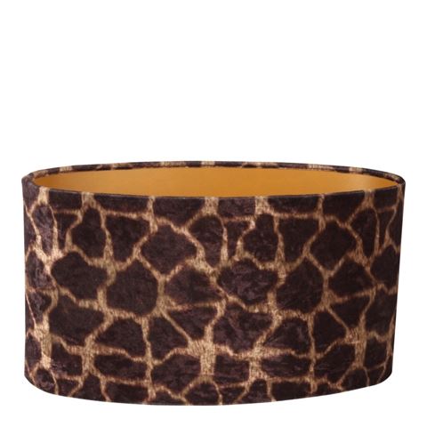 Lampshade 40 cm - Giraffe Print - Brown - Fabric