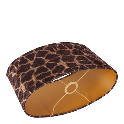 Lampshade 40 cm - Giraffe Print - Brown - Fabric