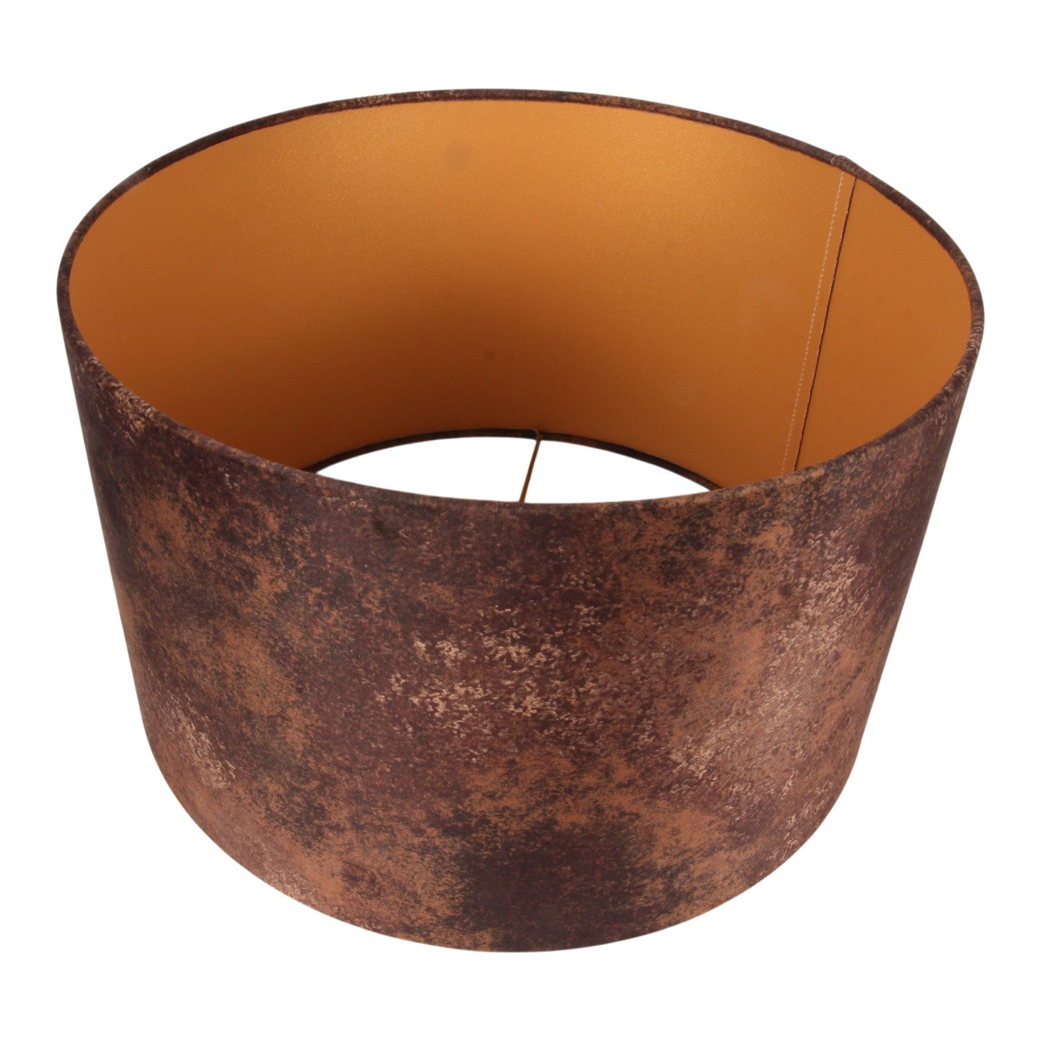 Lampenkap 40 cm - Cilinder - Bruin - Stof