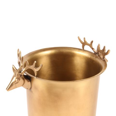 Weinkühler 24 cm - Gold - Messing