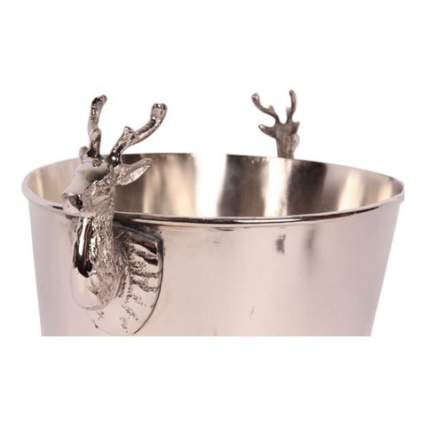 Weinkühler 24 cm - Silber - Messing