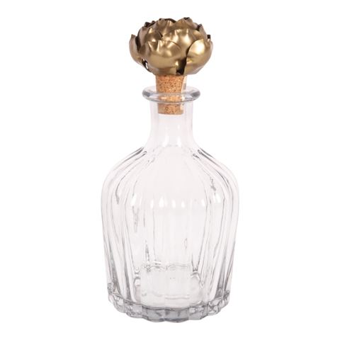 Dekoflasche mit Rosenverschluss18 cm