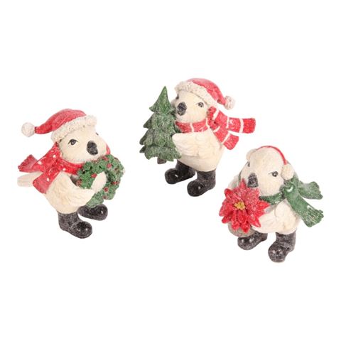 Kerst vogeltjes 12 cm / ASS 3 resin