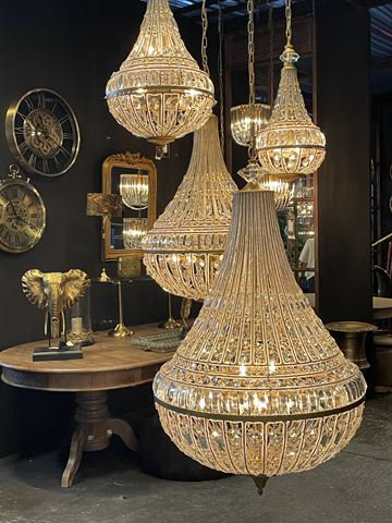 Chandelier Colosseo 80 cm - Gold - Iron & Glass