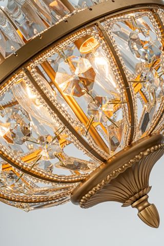 Chandelier Colosseo 80 cm - Gold - Iron & Glass